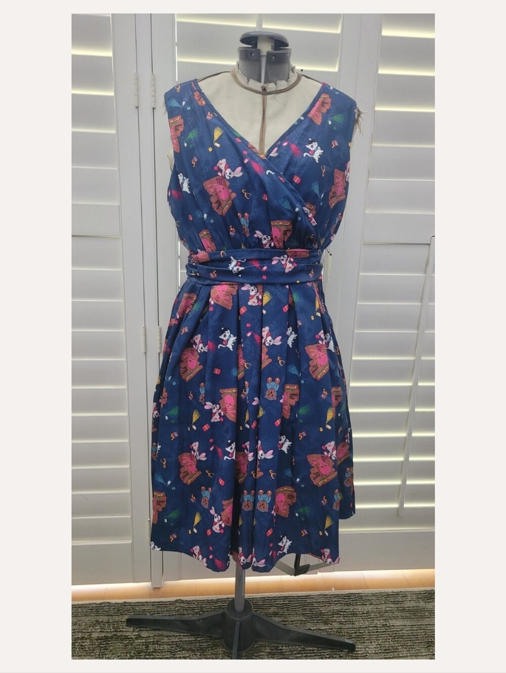 Lindy Bop Sofia Graffiti Animals Swing Dress US 8 NWT Retro Pinup